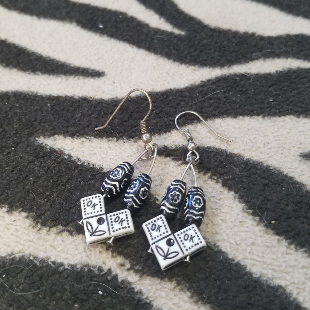 Y2K Handmade Earrings- Black OK